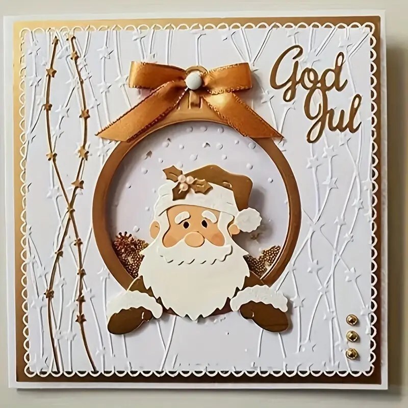 Designer Metal Christmas Santa Cutting Dies Set-14 Pieces
