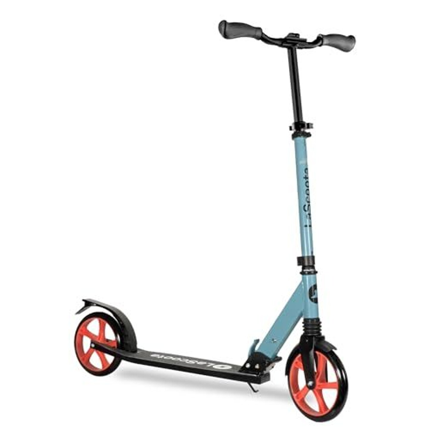 LaScoota Kick Scooter for Adults &#x26; Teens. Perfect for Youth 12 Years and Up and Men &#x26; Women. Lightweight Foldable Adult Scooter with Large 8&#x201D; Wheels 220lbs (Regular (Teen), Fusion Blue)