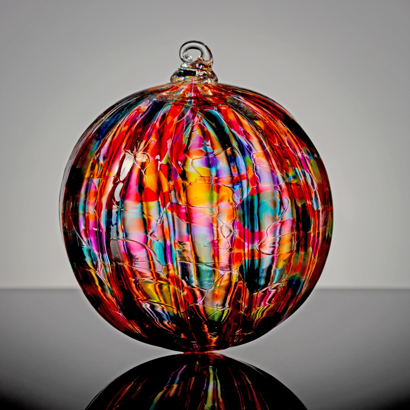 Flower Garden - Hand Blown Glass Ornament 374634249689317376