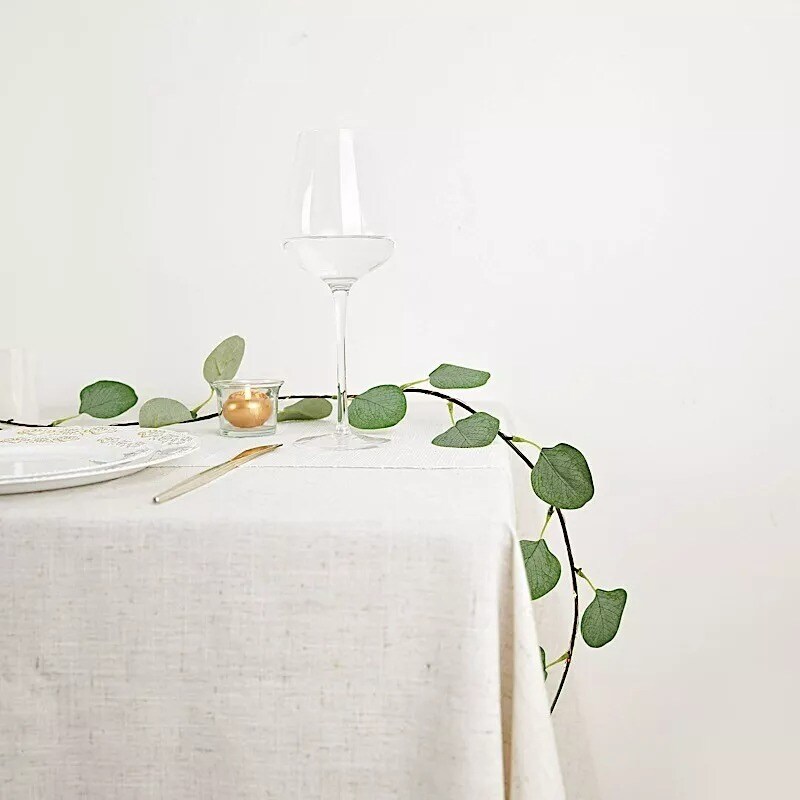 7 feet Green Eucalyptus Leaves LED GARLAND Battery Operated Fairy Lights Party