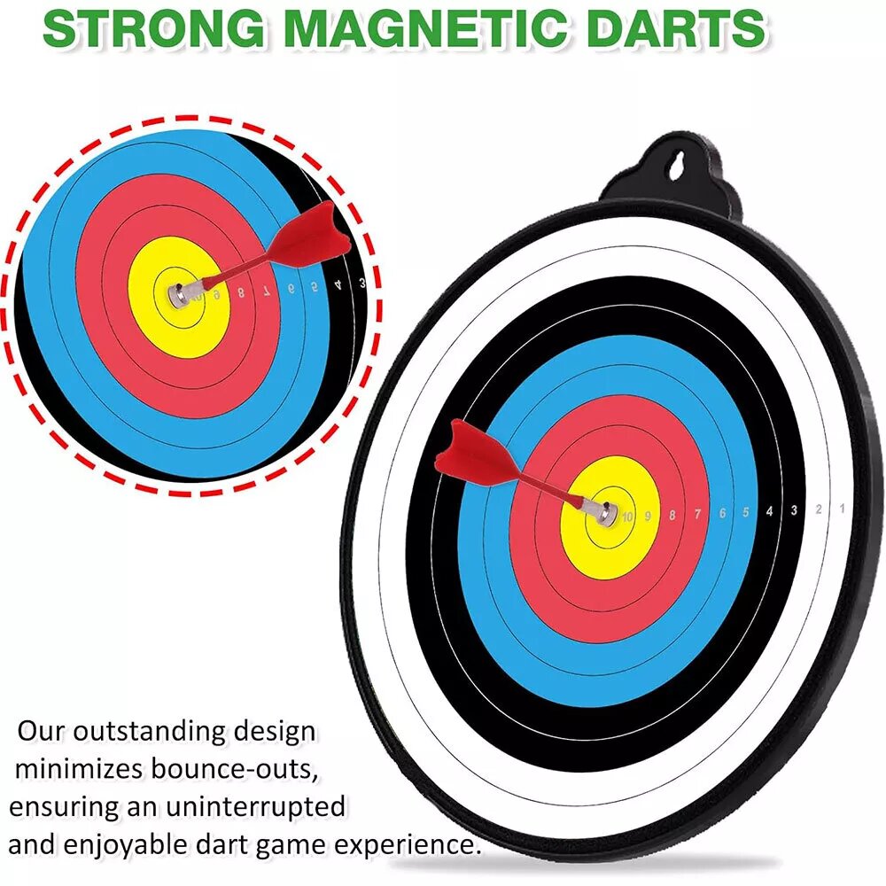Kitcheniva 17.75&#x27;&#x27; Magnetic Double Sided Safe Dart Board with 14 Darts Christmas Gift