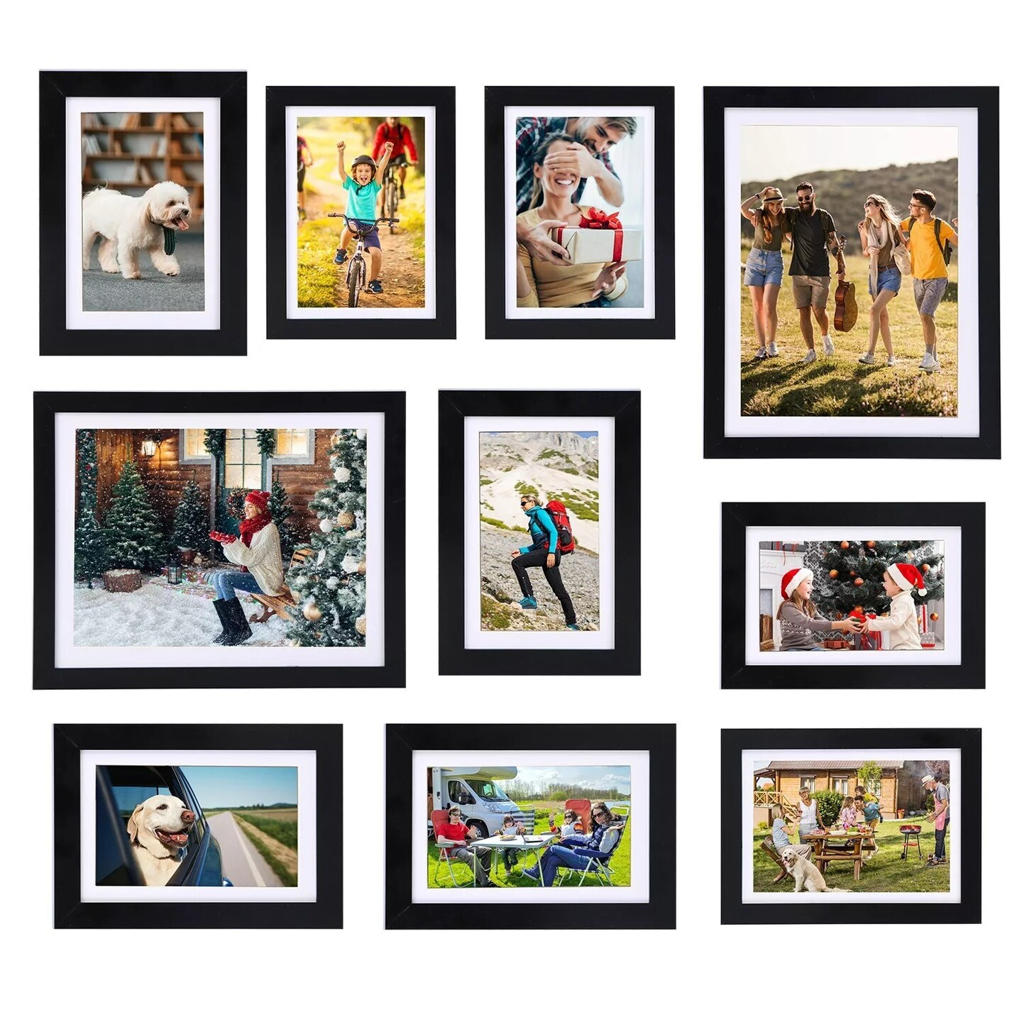 10 Pack Picture Frames 6x8 5x7 8x10 inch Picture Artwork Wall Desktop Display