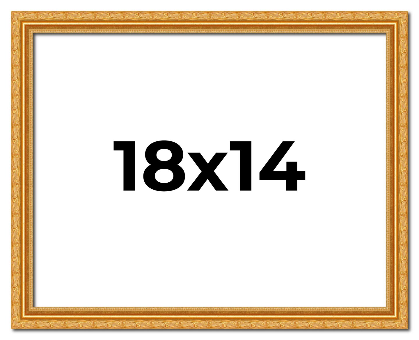18x14 Solid Wood Antique Picture Frame with UV-Resistant Acrylic & Acid-Free Backing, Available in 4 Finishes: Bronze, Gold, Silver, and Gold with Black