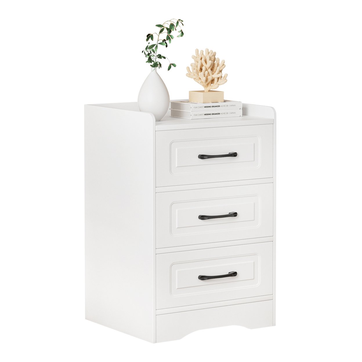 Bedside Table Bedroom Nightstand Nightstand With 3 Drawers Small Bedside Storage Cabinet For Living Room Bedroom/Small
