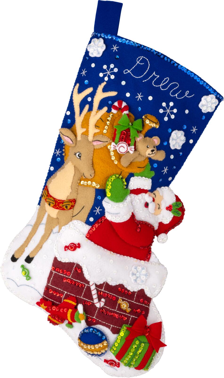 Bucilla Santa&#x27;s Toy Delivery Felt Stocking Kit