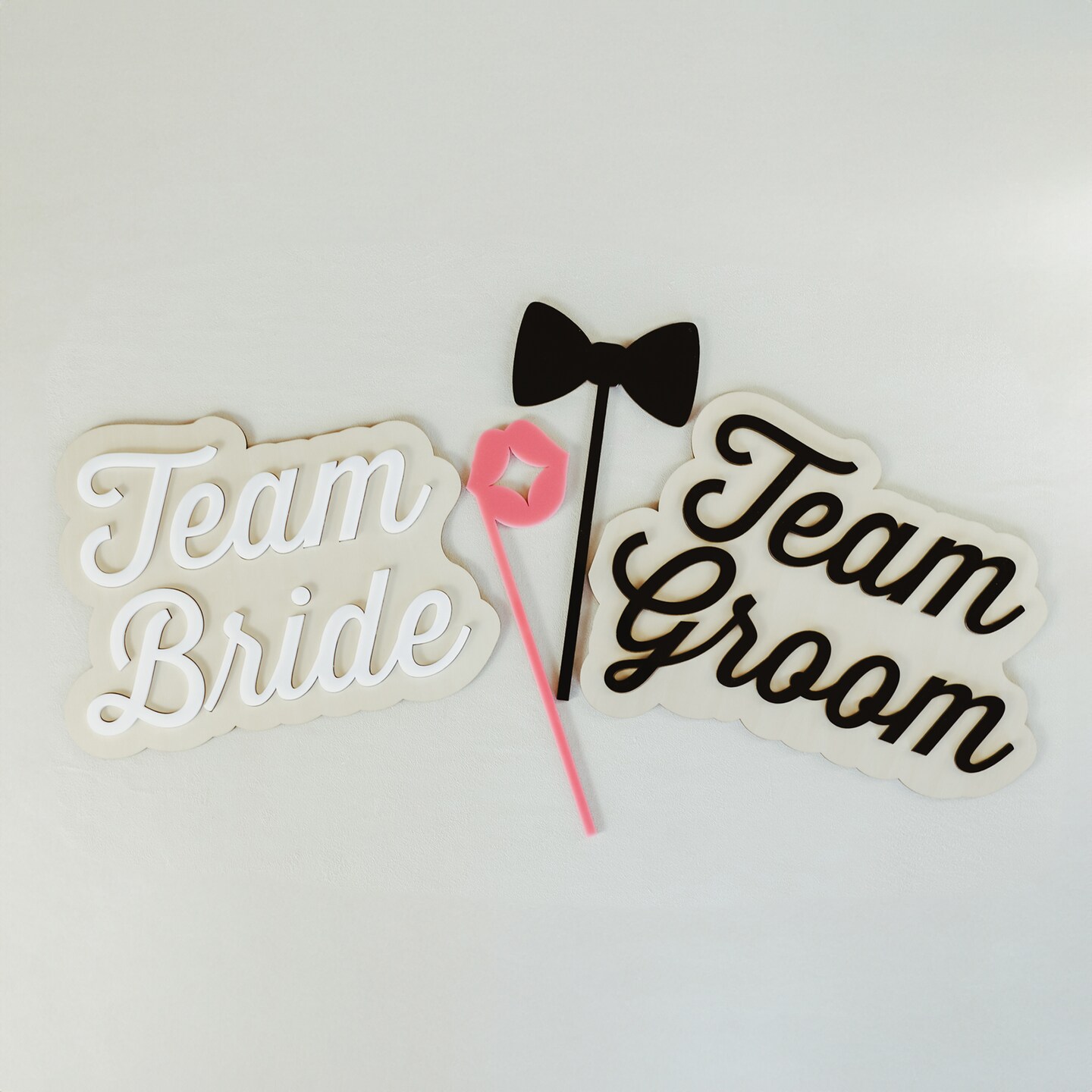 Wedding Photo Booth Props, Wedding Signs, Team Bride and Team Groom, Wedding Photo Props, Wedding Photo Booth, Gift for Bride, Bridal Shower