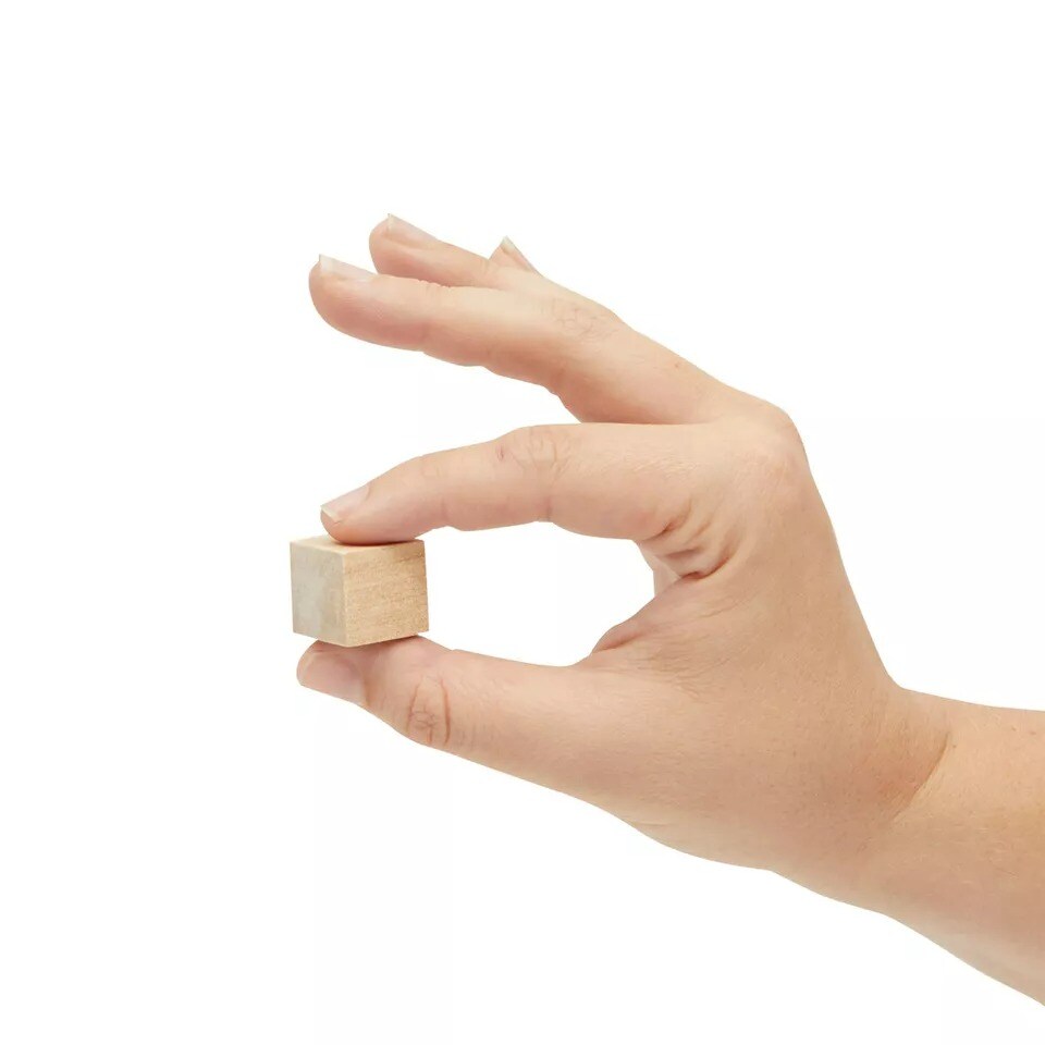 250 Pack Unfinished Wood Cubes Wooden Block Set for DIY Crafts Decoration, 3/4"