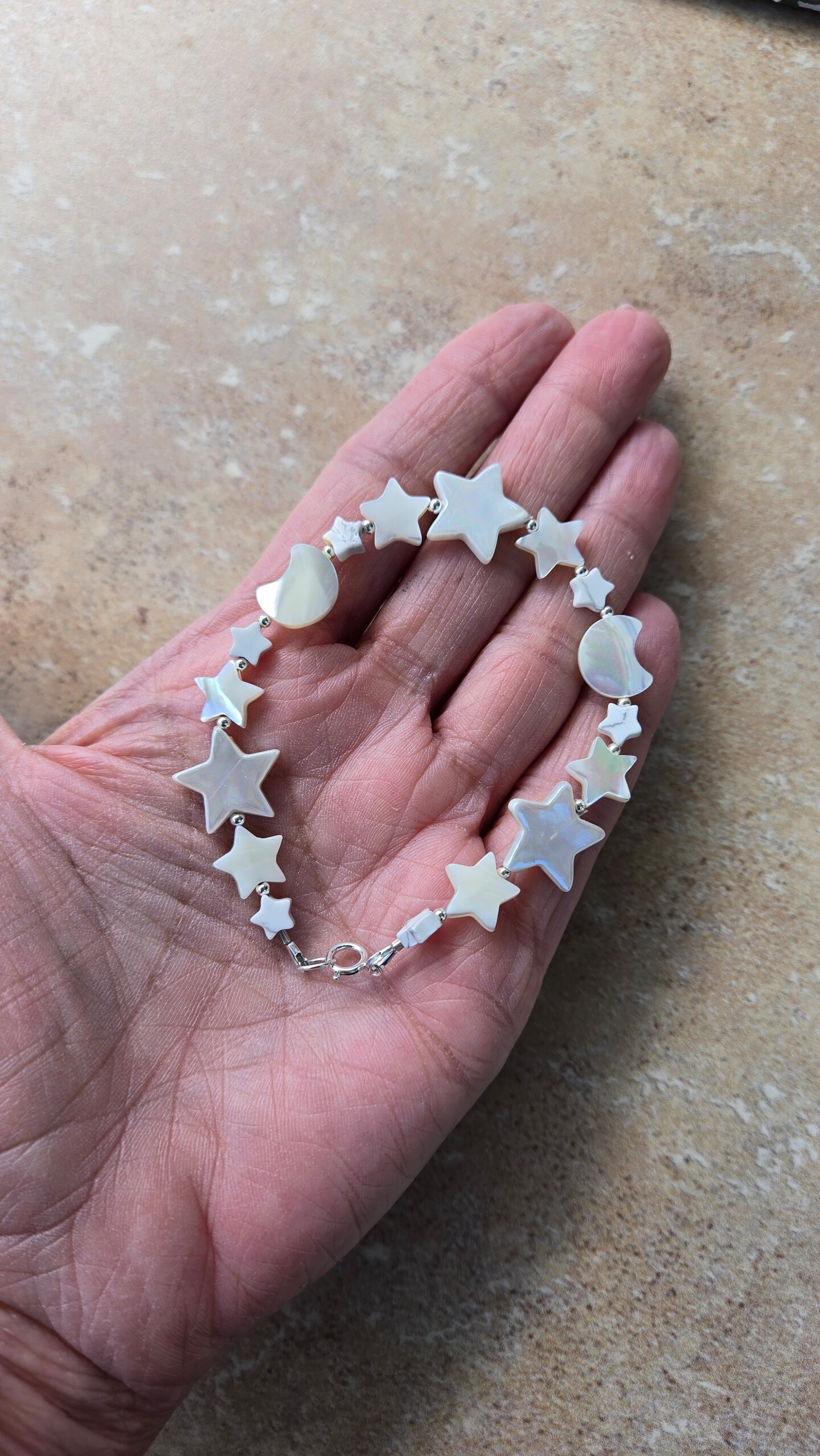 CROSSING STAR & MOON BRACELET(2JU0297)K10 ブレスレット