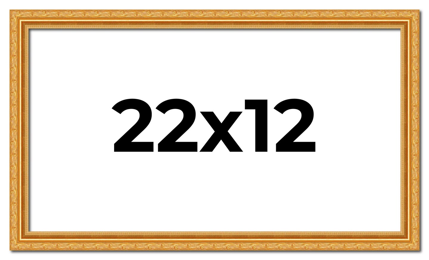 22x12 Solid Wood Antique Picture Frame with UV-Resistant Acrylic & Acid-Free Backing, Available in 4 Finishes: Bronze, Gold, Silver, and Gold with Black