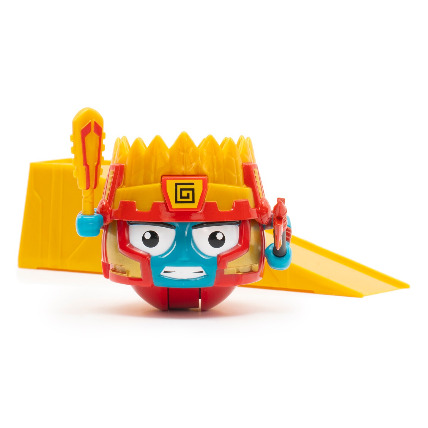 Battle Ballz: Training Pack - Volcanon - Weapon Wielding Toy Aztec Warrior, Rolling Colorful Character, Training Ramp, Blow Your Lid Button, Kids 5+