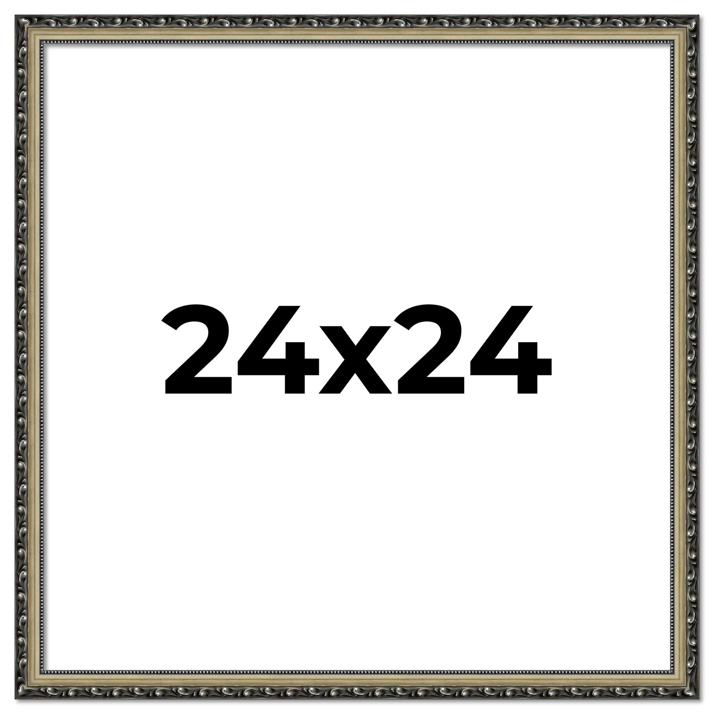 24x24 Museum-Quality Picture Frame with UV-Resistant Acrylic & Acid-Free Backing, Available in 4 Finishes - Gold, Silver, Bronze, and Black