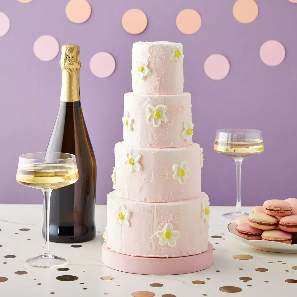 4 Piece Round Foam Cake Dummies for 12" Tall Fake Cake, 3, 4, 5, and 6 in