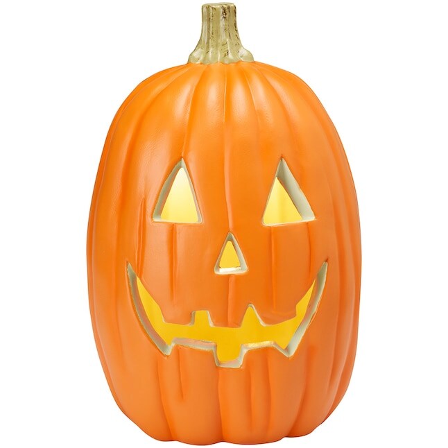 16 Inch Lighted Orange Lantern Pumpkin Halloween Decoration