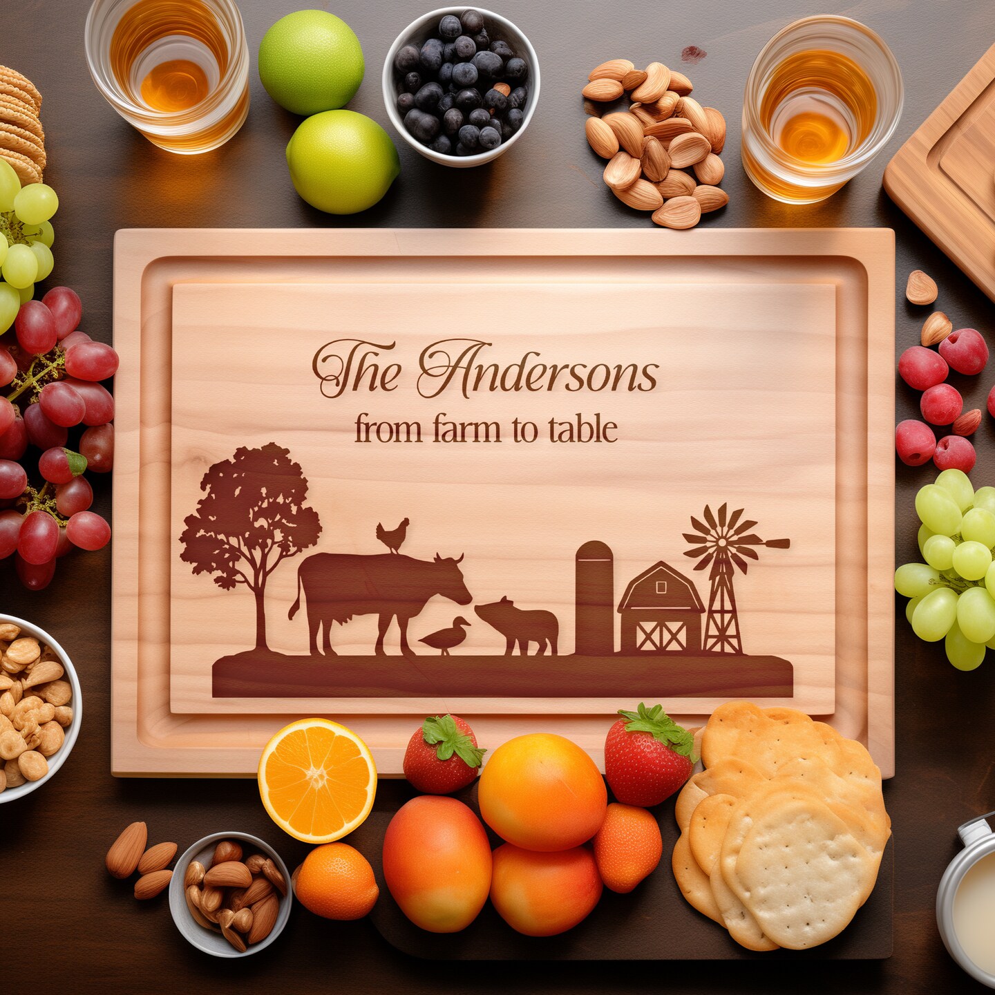 Custom Wood Chopping top Board / Personalized Butcher Block / Unique Wedding Gift, Closing Gift, or Hostess Gift