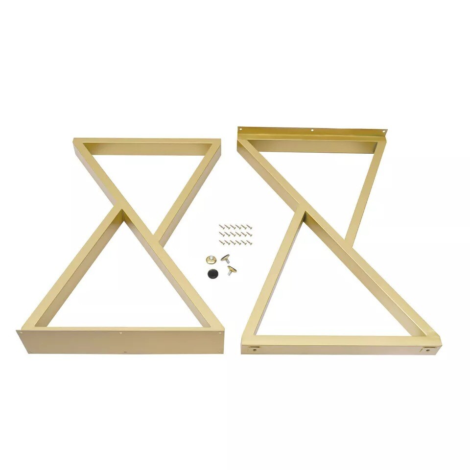 28&#x22; Set of 2 Table Desk Bench Legs Coffee Metal DIY Furniture Leg Triangle DIY