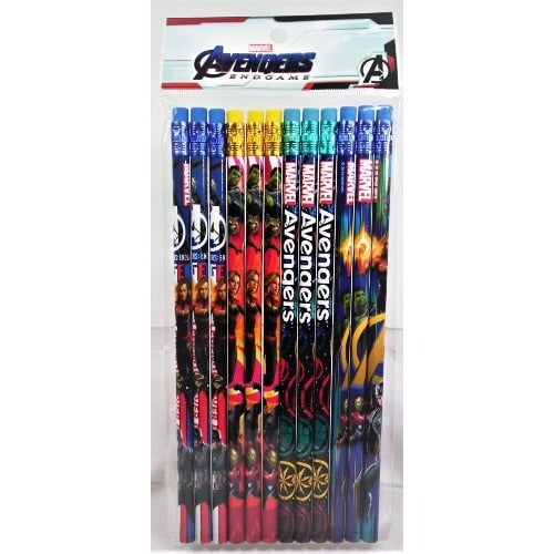 Avengers Wooden Pencils 12 Pack Kids School Supplies Marvel Superhero Design