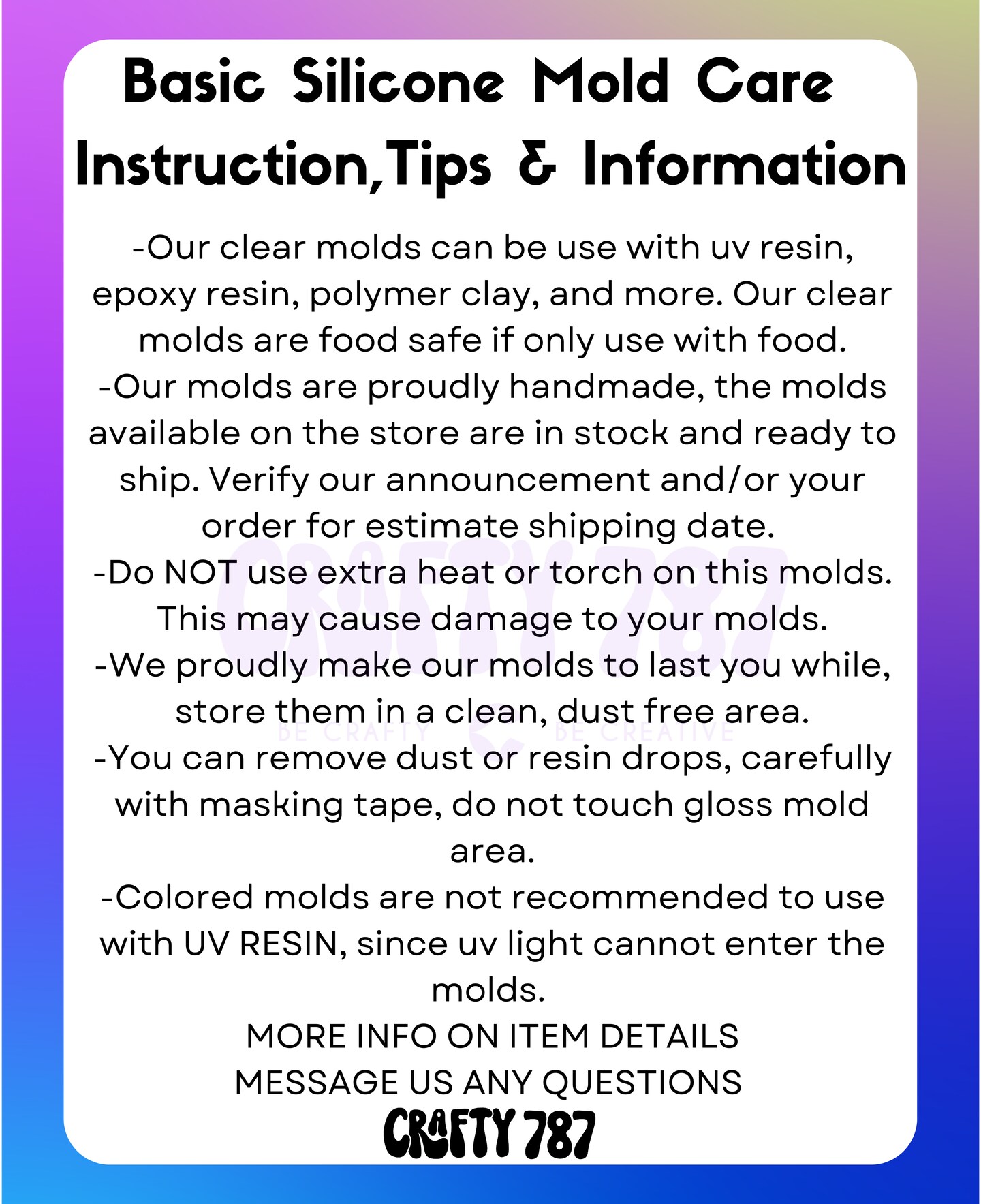 Ghost Studs Earring/Bits Silicone Mold, Resin Mold & More (A13)