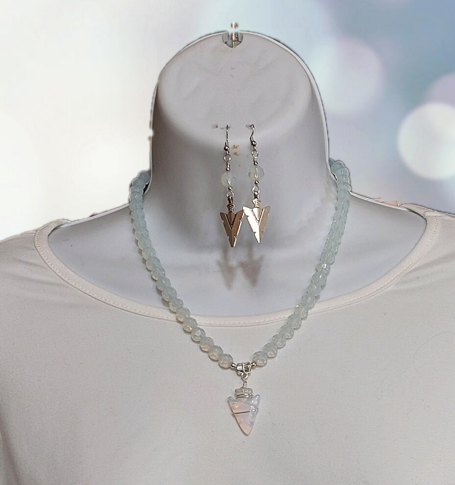 Opalite popular arrowhead Necklace