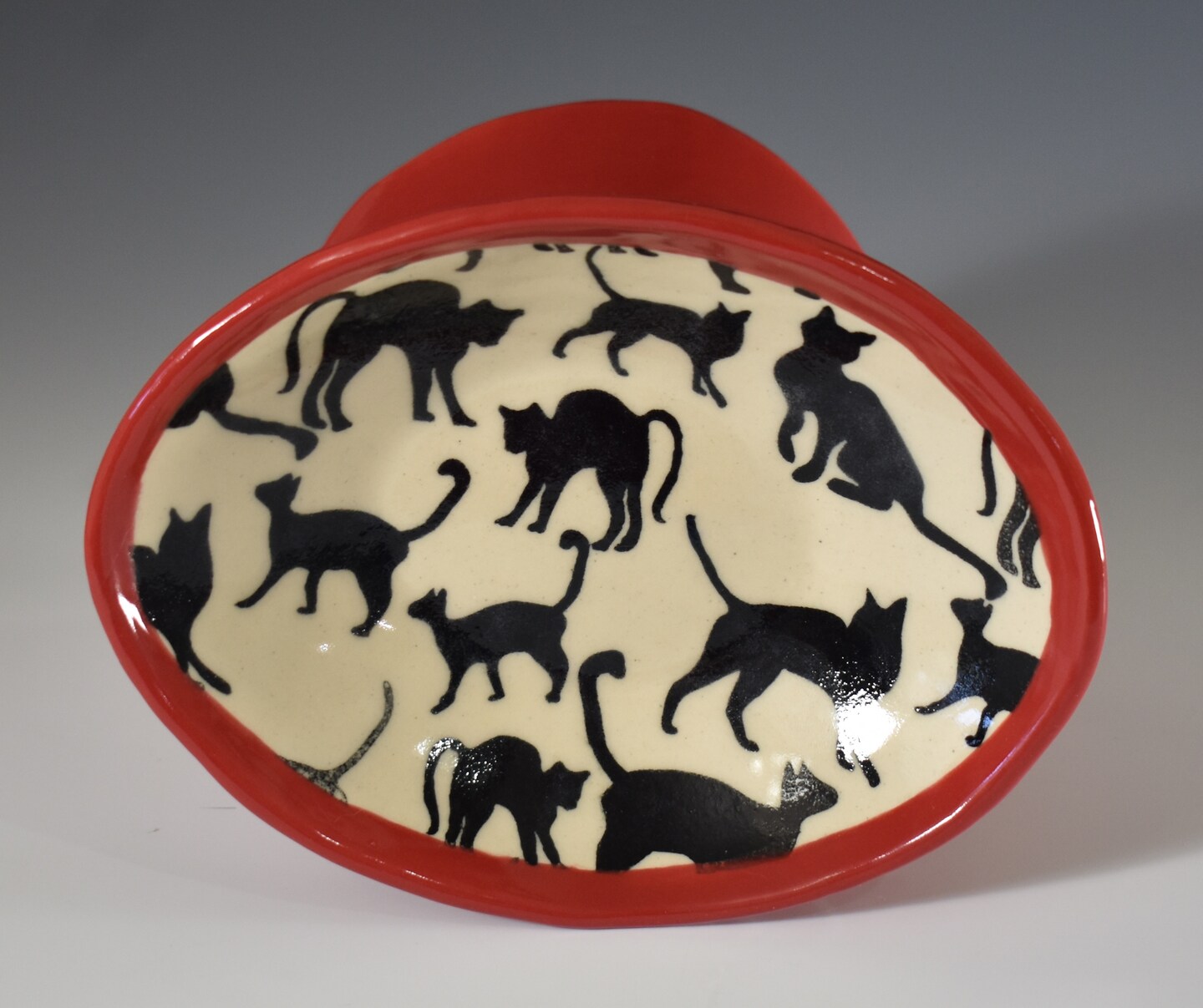 product name is Ceramic Low Profile Cat Food Bowl