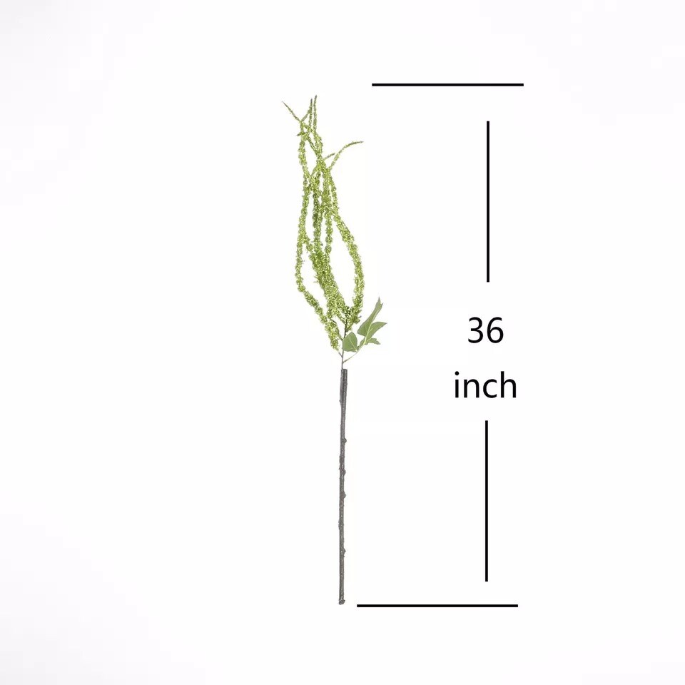 2 pcs 36 in Green Artificial Amaranthus Plant Strands Stems Wedding Decorations