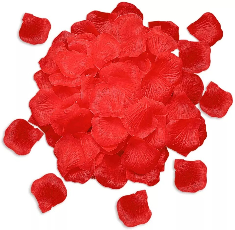 1000PCS Red Artificial Fake Rose Petals Wedding Romantic Event Party Decor