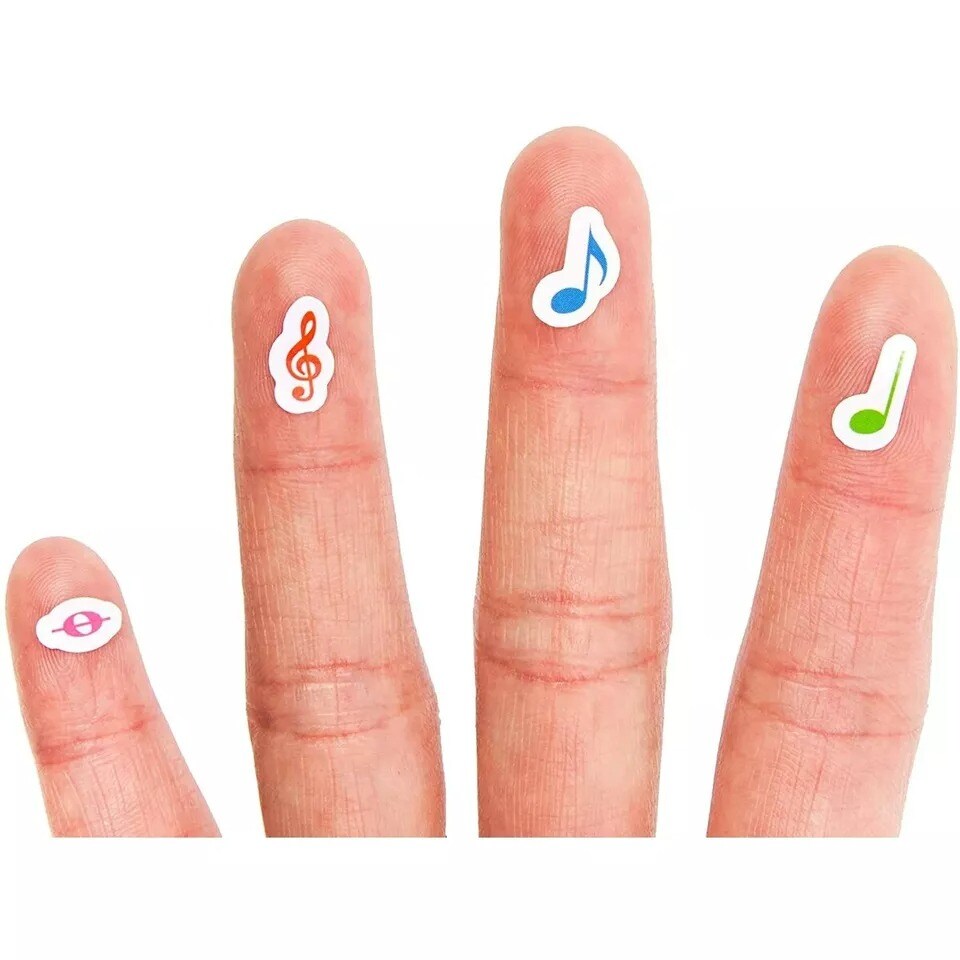 3000x Rainbow Music Note Stickers Labels for Piano Teachers Students, 0.5 inch