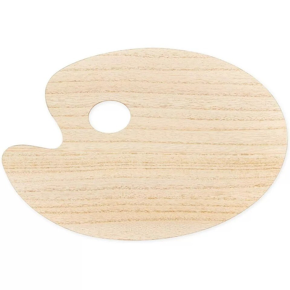 12 Pack Wood Paint Pallet Palette Holder Tray for Acrylic Oil Watercolor, 12x8"