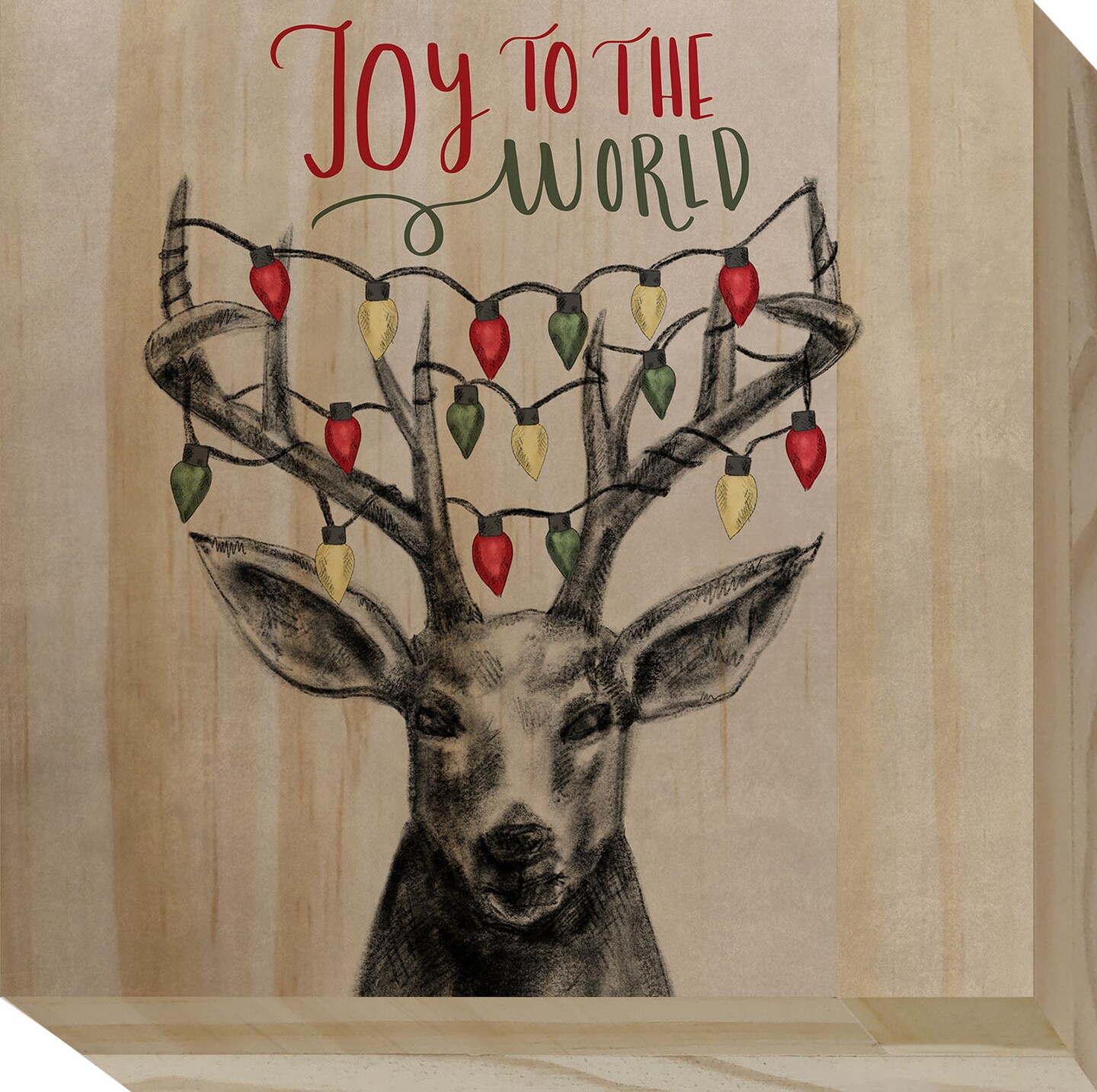 Christmas Deer and Moose 5.5&#x22; Wood Block Signs