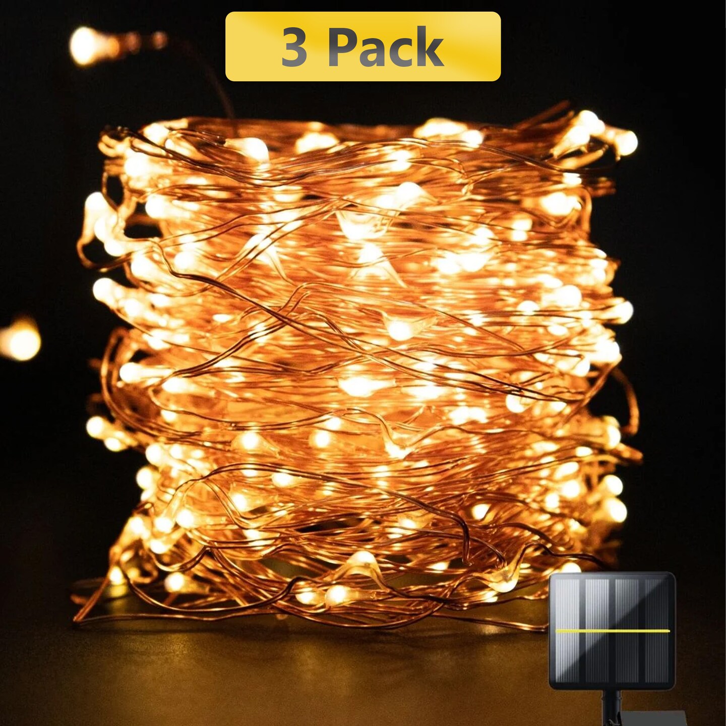 200 LED Solar Powered Fairy Light 72ft Copper Wire with 8 Light Modes