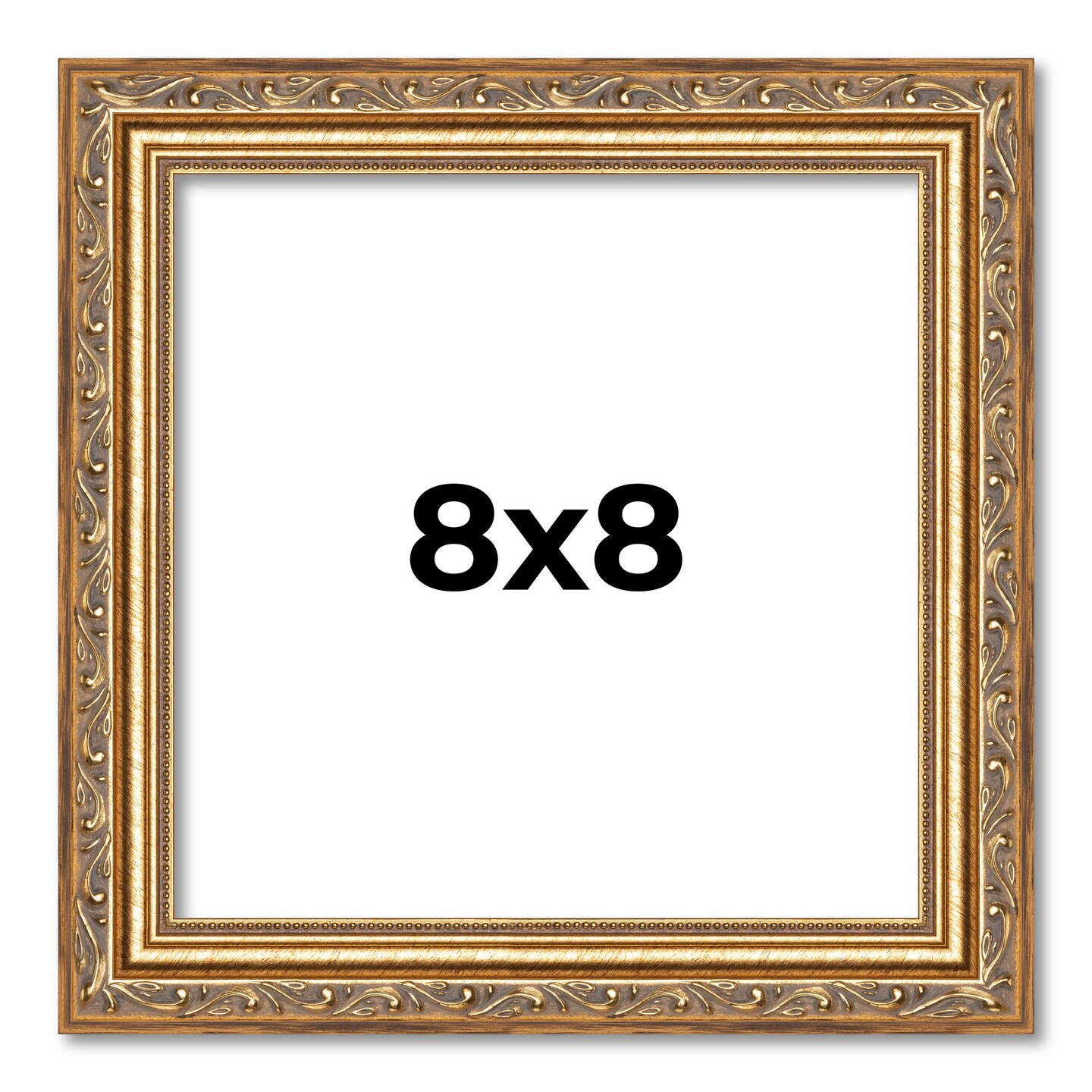 8x8 Museum-Quality Picture Frame with UV-Resistant Acrylic &#x26; Acid-Free Backing, Available in 4 Finishes - Gold, Silver, Bronze, and Black