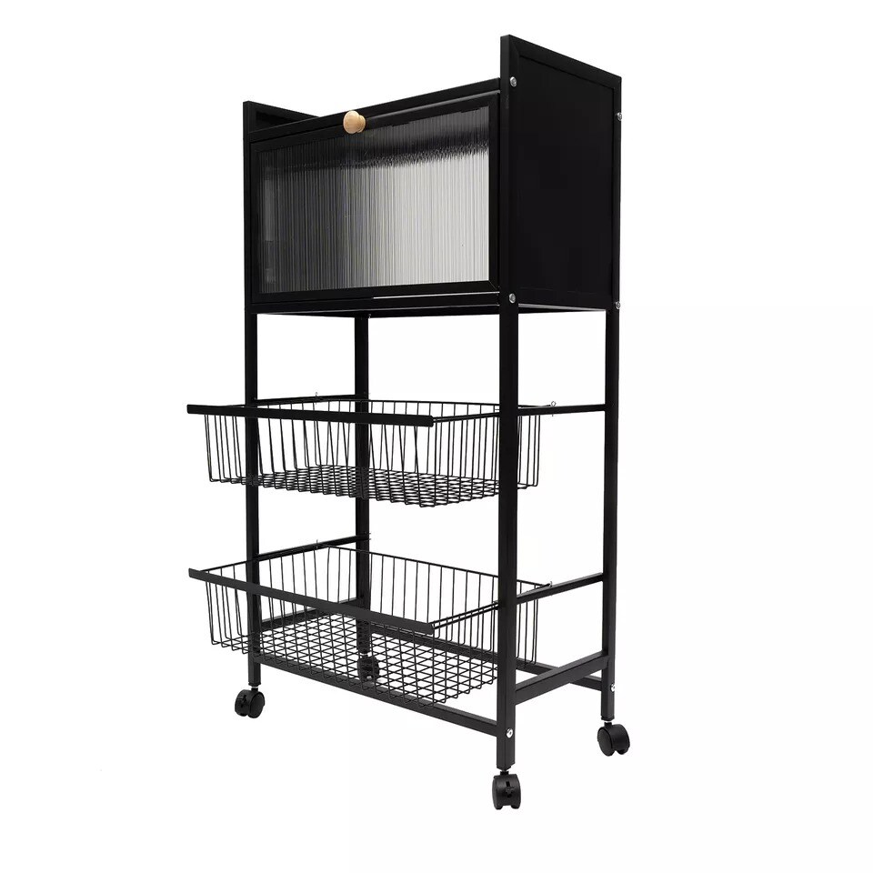 4 Tiers Kitchen Bakers Rack Coffee Bar Station Utility Storage Shelf Organizer