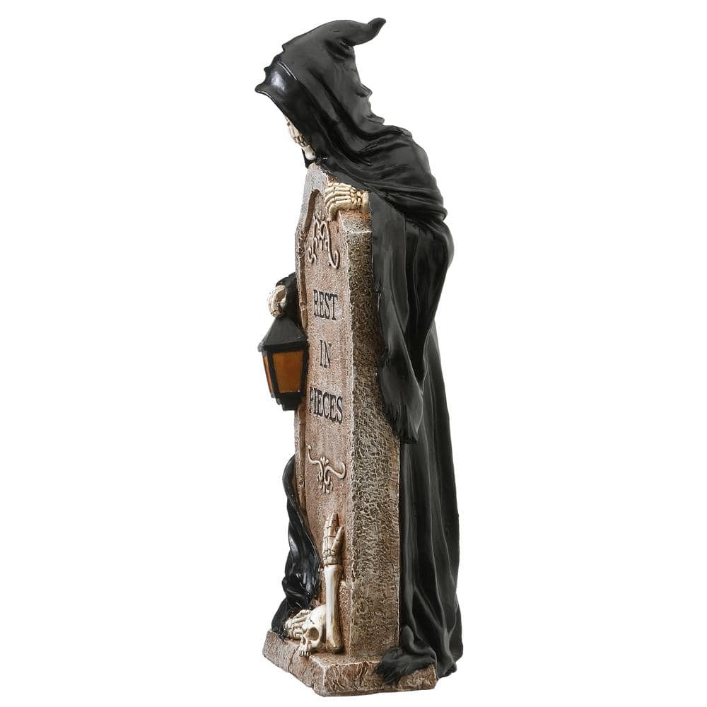 16 Inch Grim Reaper Skeleton and Tombstone for Halloween