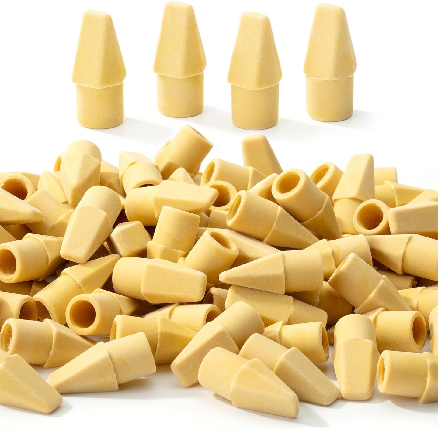 - Pencil Erasers Toppers, 120 Pack, Yellow, Erasers for Pencils, Pencil Top Erasers, Pencil Eraser, Eraser Pencil, Pencil Cap Erasers, Eraser Caps, Eraser Tops, Pencil Topper Erasers