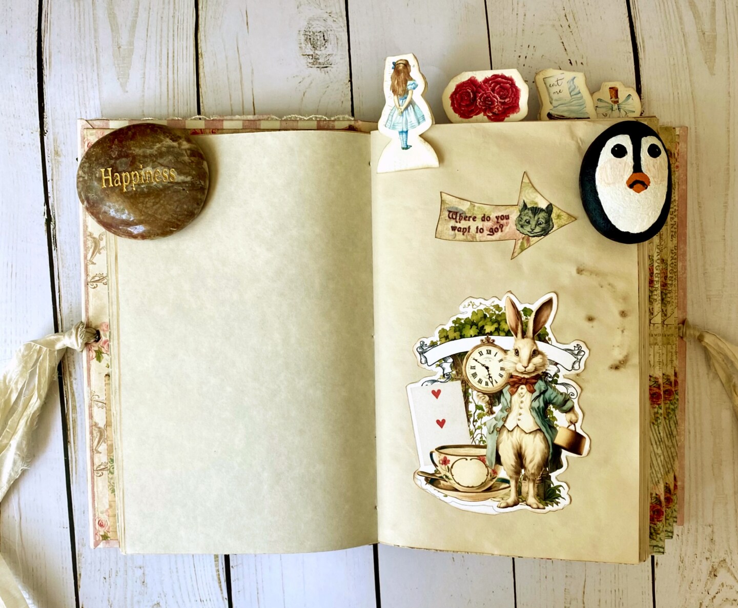 Handmade Alice in store wonderland Junk Journal