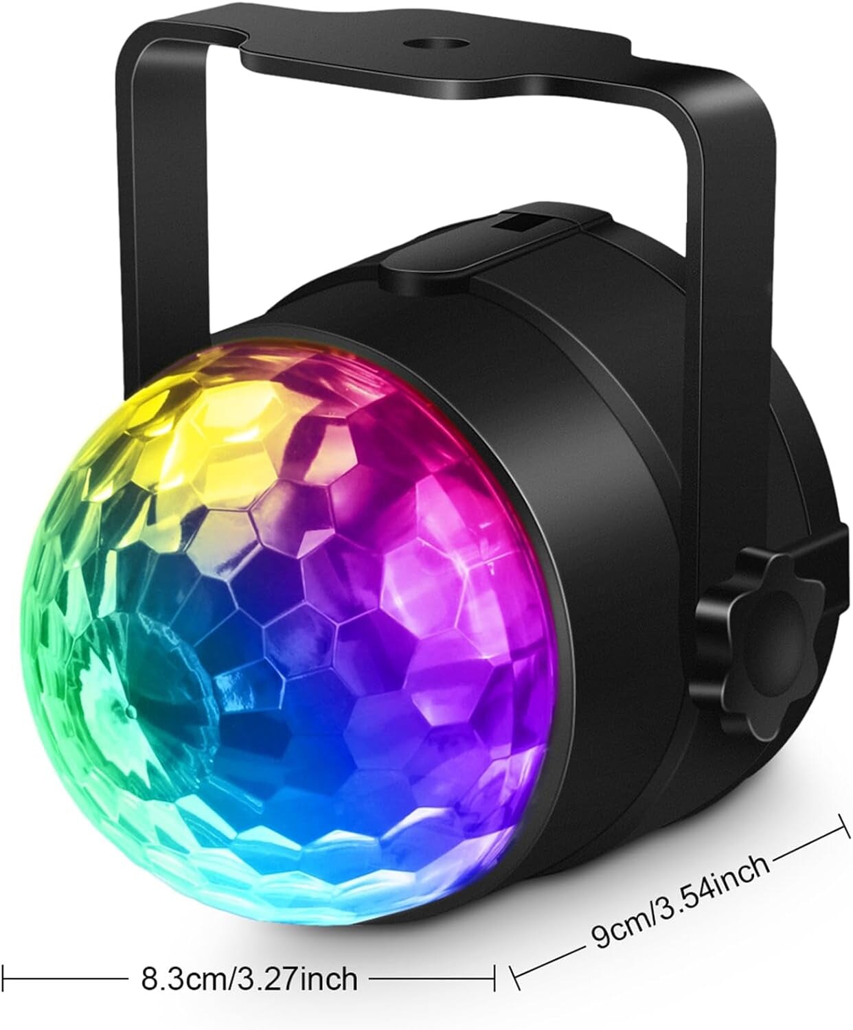 2-Pack Sound Activated Party Lights with Remote Control Dj Lighting, Disco Ball Light, Strobe Lamp for Home Room Dance Parties Supplies Birthday Christmas Halloween Party Decorations