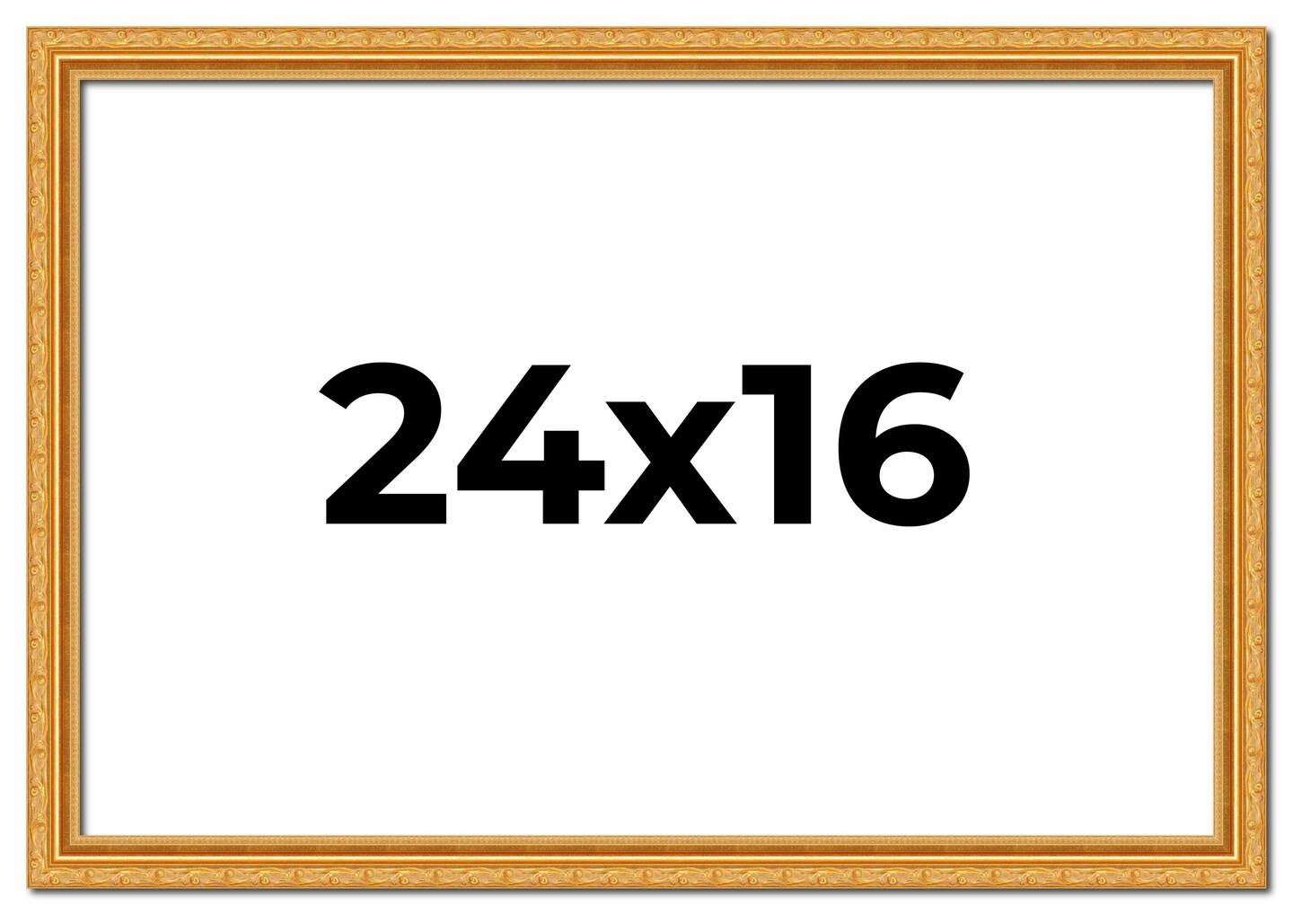24x16 Solid Wood Antique Picture Frame with UV-Resistant Acrylic &#x26; Acid-Free Backing, Available in 4 Finishes: Bronze, Gold, Silver, and Gold with Black