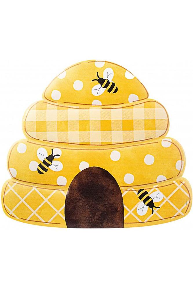 12&#x22; Metal Embossed Sign: Beehive