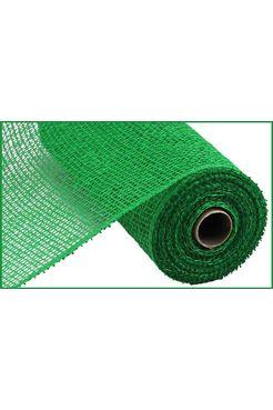 10&#x22; Poly Burlap Mesh Ribbon: Emerald Green