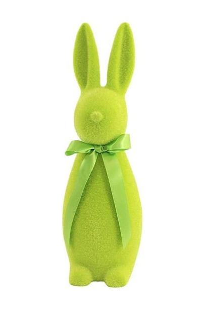 16&#x22; Flocked Button Nose Bunny (WH0134)