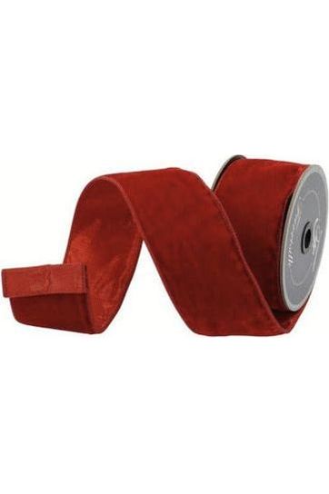 2.5&#x22; Velvet Luster Ribbon: Red (10 Yards)