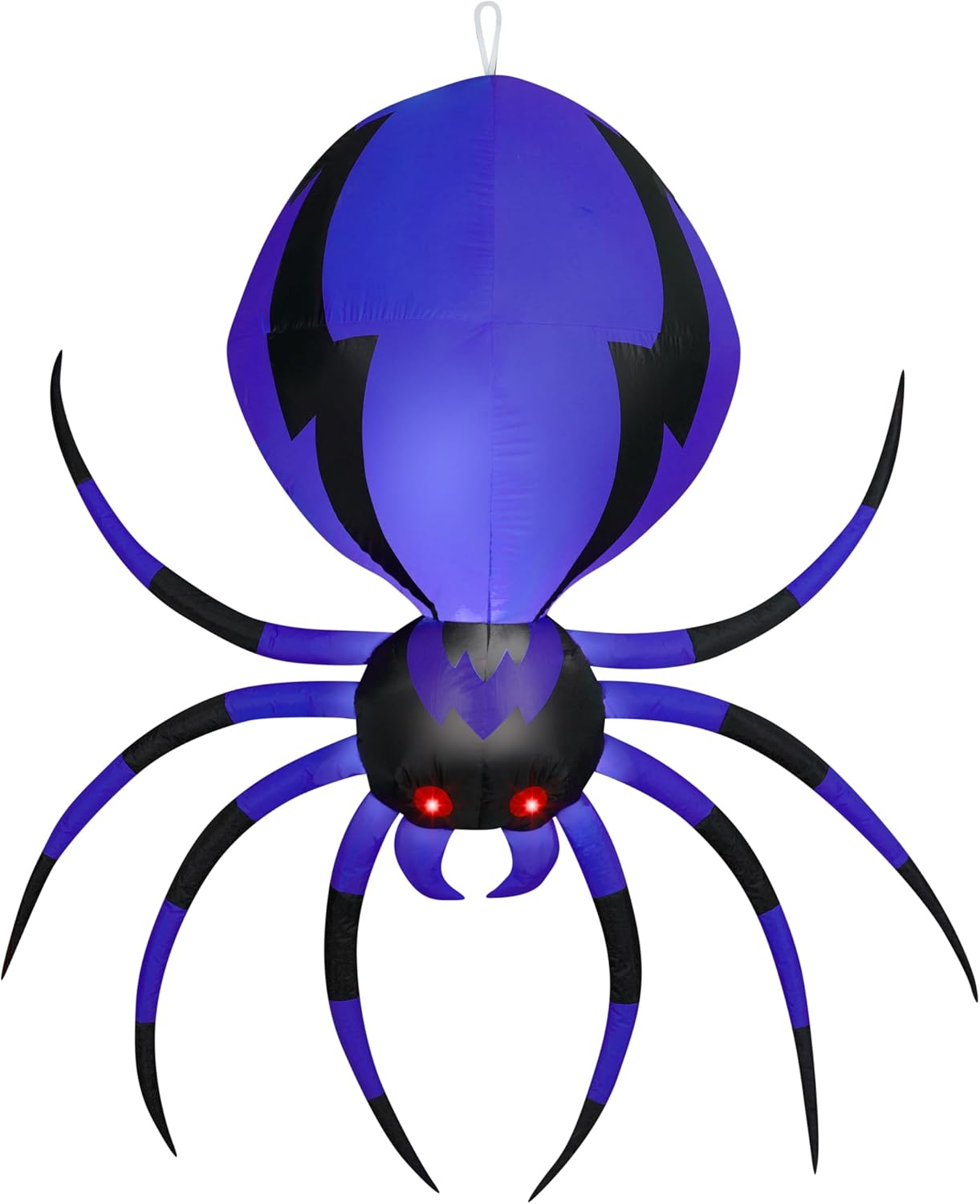 6&#x27; Gemmy Airblown Inflatable Halloween Hanging Black and Purple Spider Yard Decoration 221569