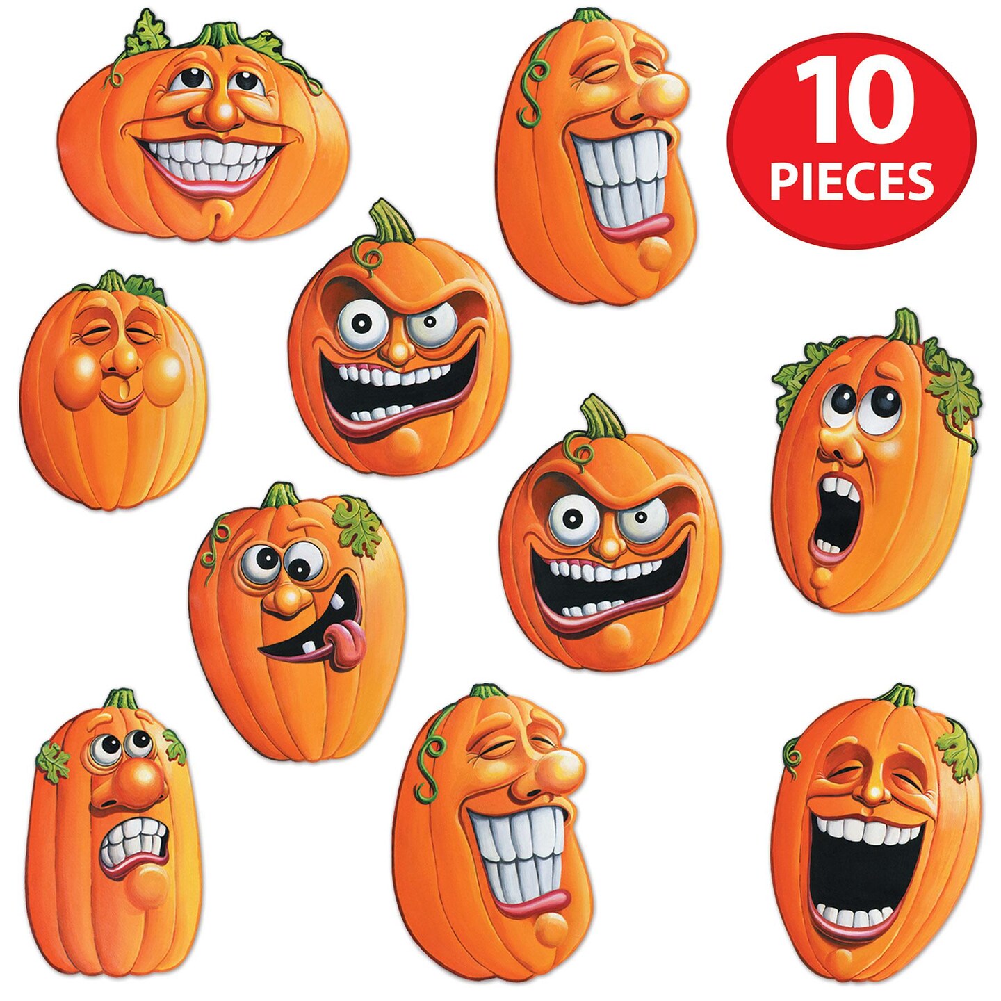 240 Pack Beistle Mini Wacky Jack-O-Lantern Cutouts