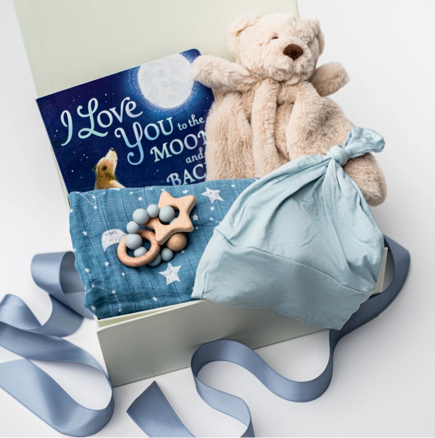 Welcome Baby Boy Gift Box, New Mom Gift, New Parents, Finally Home