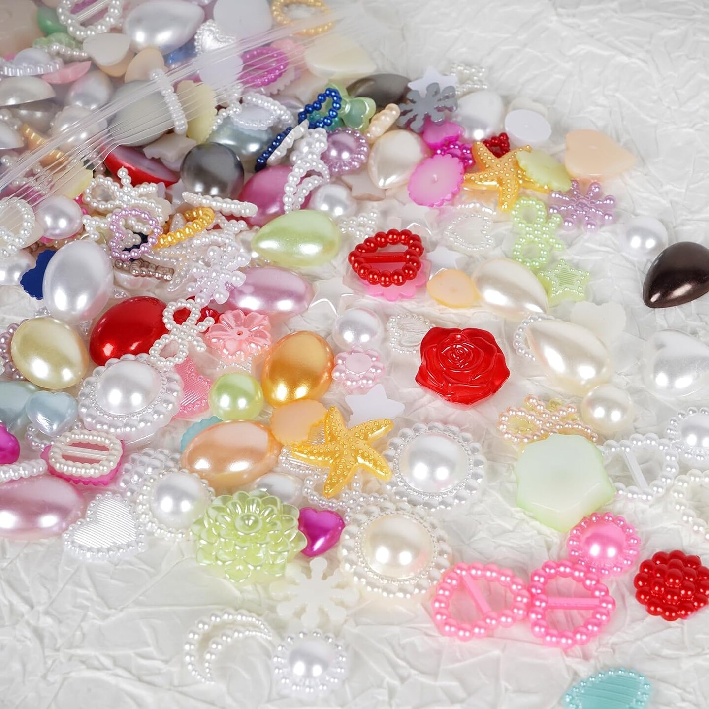 Back Pearl Bead Loose Beads (Mix 100g)