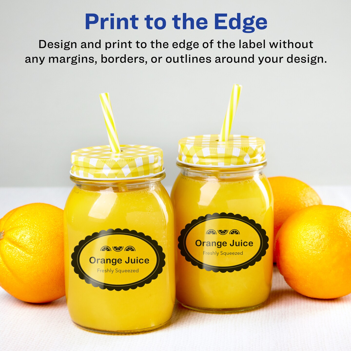 Avery Glossy Clear Oval Scalloped Labels with Sure Feed, 2" x 3"