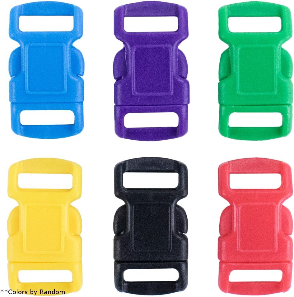 Jig Bracelet Maker with Parachute Cord - Heavy Duty Buckles - Wristband Maker with 6 Paracord Hanks and 6 Quick Release Buckles