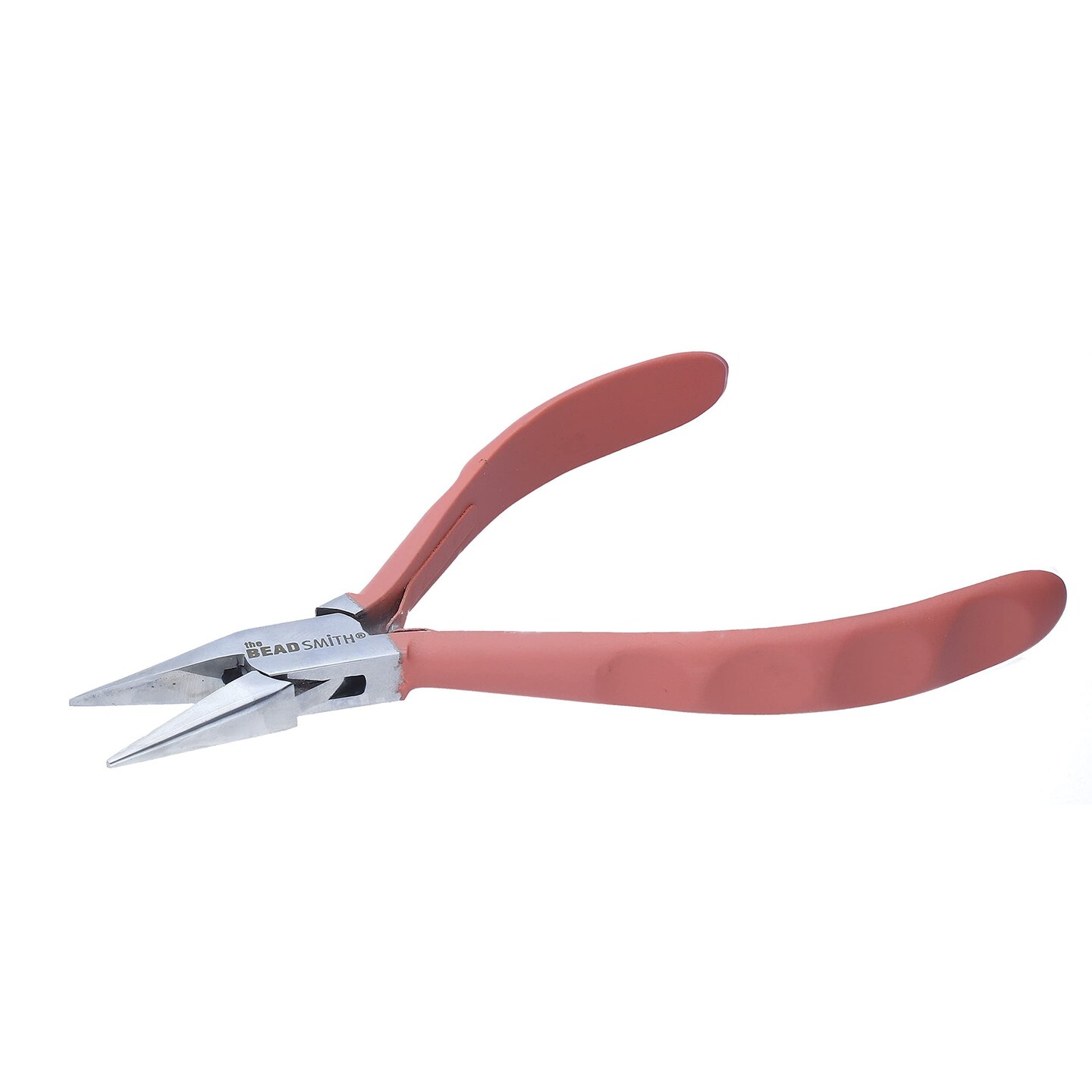 The Beadsmith Satin Touch Chain Nose Pliers, 5.75 inches (145mm) with Polished Steel Head, Comfortable Contoured Grip Handles and Double-Leaf Springs, Tool for Jewelry Making