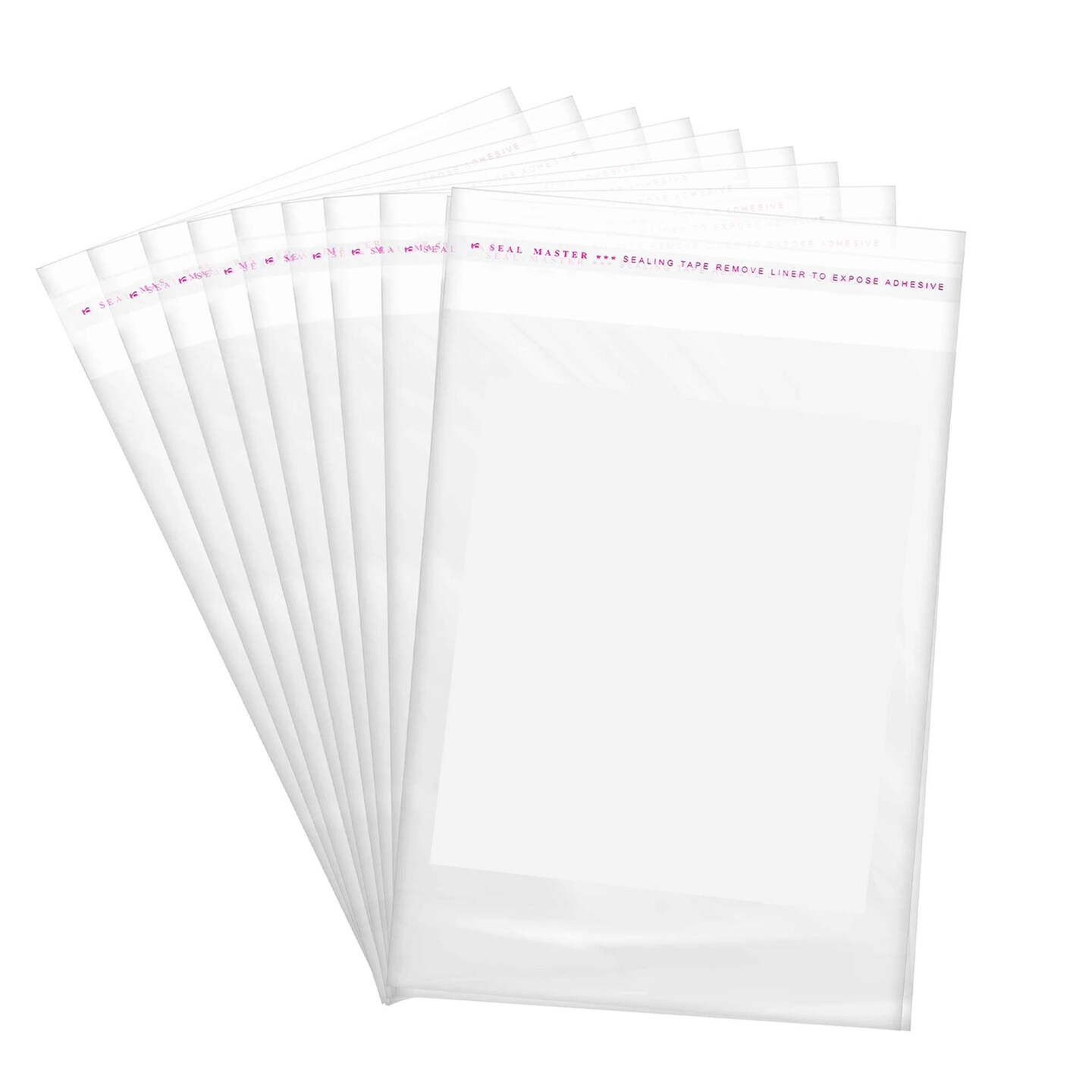 500 Count Clear Cellophane Self Seal Envelopes Resealable Poly Bags 1.2 mil, 10&#x22; x 13&#x22; for Packaging