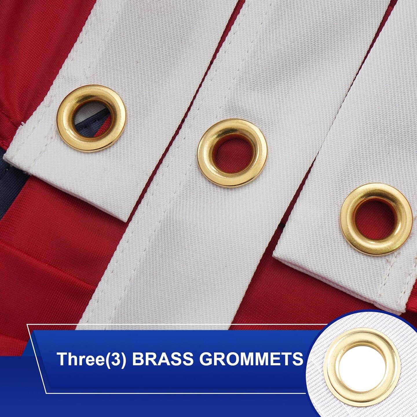 Bunting Flags Outdoor 3x6 Ft American Buntings Flag for Outside Embroidered Stars Memorial Day 4th of July Decorations with Brass Grommets