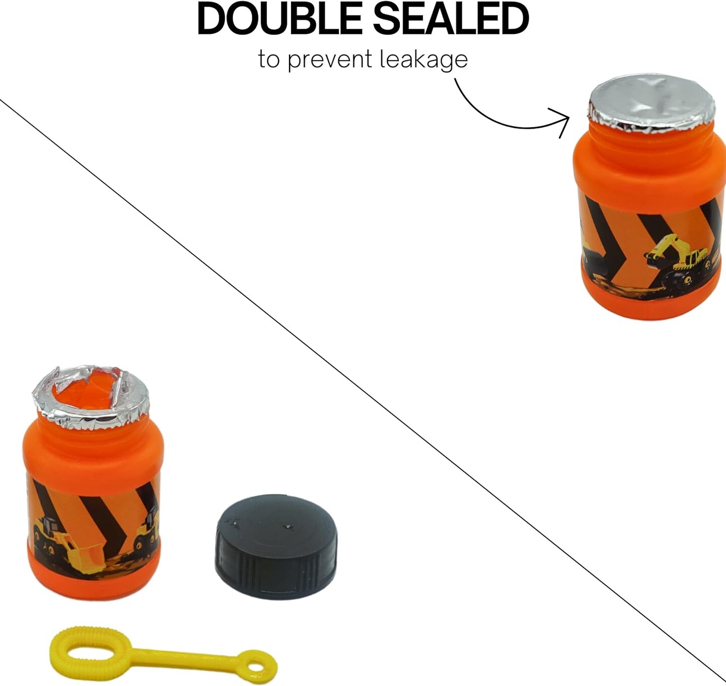 4E’s Novelty 24 Pack Mini Bubbles – Construction Party Favors for Kids, 1 oz Bubbles Party Favors!